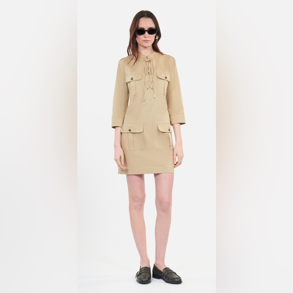 The Kooples Dresses & Skirts - Tan Utility Dress with Pockets